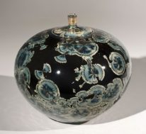 Lidded Bulb Blue Star #346