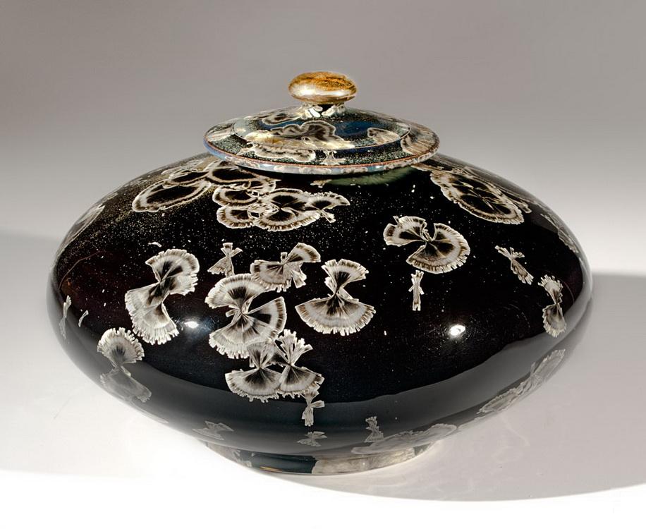 Lidded Vessel Black #086 by Bill Boyd