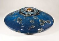 Blue Lidded Vessel #039 by Bill Boyd