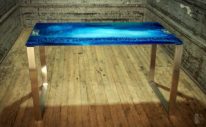 Blue Console Table