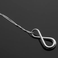 Finely-crafted Sterling Silver Infinity Series Pendant by HK + NP Studio - available in Matte & Mirror Finishes at The Avenue Gallery, a contemporary fine art gallery in Victoria, BC, Canada.
