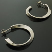 Quality sterling silver Twist Series Earrings by HK+NP Studio at The Avenue Gallery, a contemporary fine art gallery in Victoria, British Columbia, Canada.