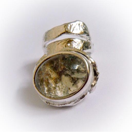 Wrap Band Ring with Burmese Quartz by Andrea Russell