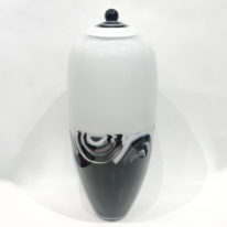 Glass Lidded Vessel by Lisa Samphire at The Avenue Gallery, a contemporary fine art gallery in Victoria, BC, Canada.