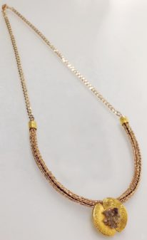 22kt. Gold and Diamond Euphorbia Necklace by Veronica Stewart at The Avenue Gallery, a contemporary fine art gallery in Victoria, BC, Canada.