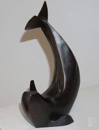 Bronze sculpture, Show Time, by Pavel Barta at The Avenue Gallery, a contemporary fine art gallery in Victoria, BC, Canada.