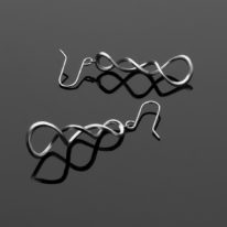 Sterling Silver Infinity Series Earrings by jewellers HK+NP Studio at The Avenue Gallery, a contemporary fine art gallery in Victoria, BC, Canada.