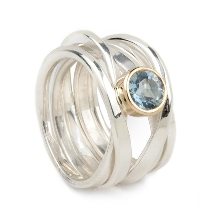 DorotheeRosenAquamarine Onefooter ring