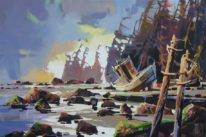 Beach Sunset by Bi Yuan Cheng