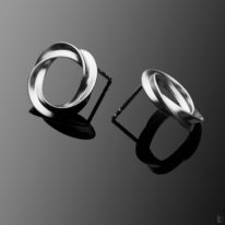 Sterling Silver Aurora Earrings by HK+NP Studio at The Avenue Gallery, a contemporary fine art gallery in Victoria, British Columbia, Canada.