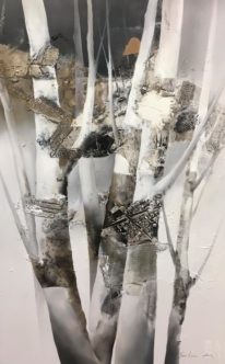 Abstracted landscape, Nostalgia of Bach III by Hyun Jou-Lee at The Avenue Gallery, a contemporary fine art gallery in Victoria, BC, Canada.