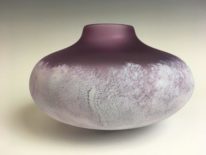 Copper Foil Vase (Purple) by Lisa Samphire