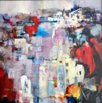 Abstract painting, Montreal II by Eunmi Conacher at The Avenue Gallery, a contemporary fine art gallery in Victoria, BC, Canada.