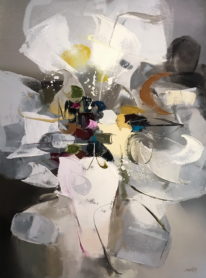 Abstract painting, Autumn Trip by Shinah Lee at The Avenue Gallery, a contemporary fine art gallery in Victoria, BC, Canada.