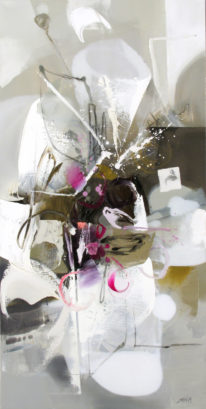 La nuit enneigée by Shinah Lee at The Avenue Gallery, a contemporary fine art gallery in Victoria, BC, Canada.