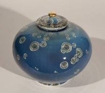 Lidded Blue Magic Bulb by Bill Boyd