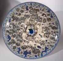 Blue Wallhang Bowl #676 by Bill Boyd at The Avenue Gallery, a contemporary fine art gallery in Victoria, BC, Canada.