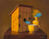 (There Was A) Sale On Yellow Paint by Catherine Moffat at The Avenue Gallery, a contemporary fine art gallery in Victoria, BC, Canada.