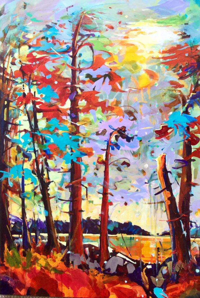 Landscape painting, The Bluffs II by Eunmi Conacher at The Avenue Gallery, a contemporary fine art gallery in Victoria, BC, Canada.