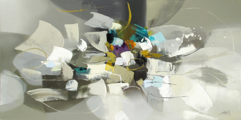 Abstract painting, Introspection by Shinah Lee, at The Avenue Gallery, a contemporary fine art gallery in Victoria, BC, Canada.