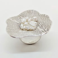 Cocktail Ring with White Pearls by Veronica Stewart at The Avenue Gallery, a contemporary fine art gallery in Victoria, BC, Canada.