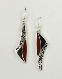 Jasper and Black Jade Earrings by Brenda Roy at The Avenue Gallery, a contemporary fine art gallery in Victoria, BC, Canada.