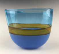 Open Landscape Vase (Blue) by Lisa Samphire at The Avenue Gallery, a contemporary fine art gallery in Victoria, BC, Canada.