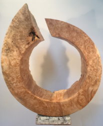 Maple burl sculpture, Wedding Band by Bruce Edmundson at The Avenue Gallery, a contemporary fine art gallery in Victoria, BC, Canada.