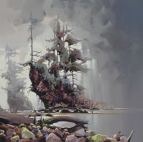 Two Rocks by Bi Yuan Cheng at The Avenue Gallery, a contemporary fine art gallery in Victoria, BC, Canada.