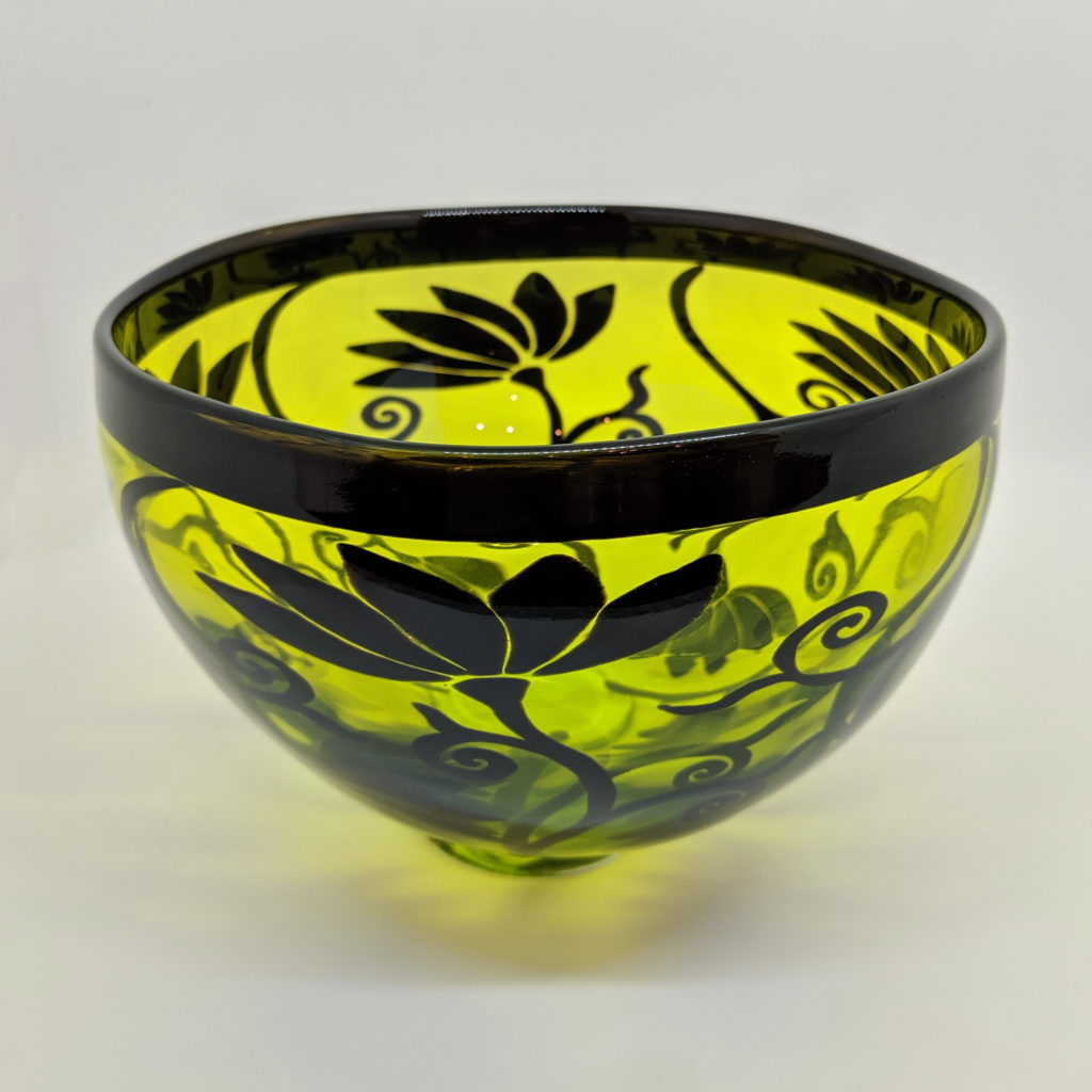 Large Graal Bowl (Lime) by Naoko Takenouchi at The Avenue Gallery, a contemporary fine art gallery in Victoria, BC, Canada.