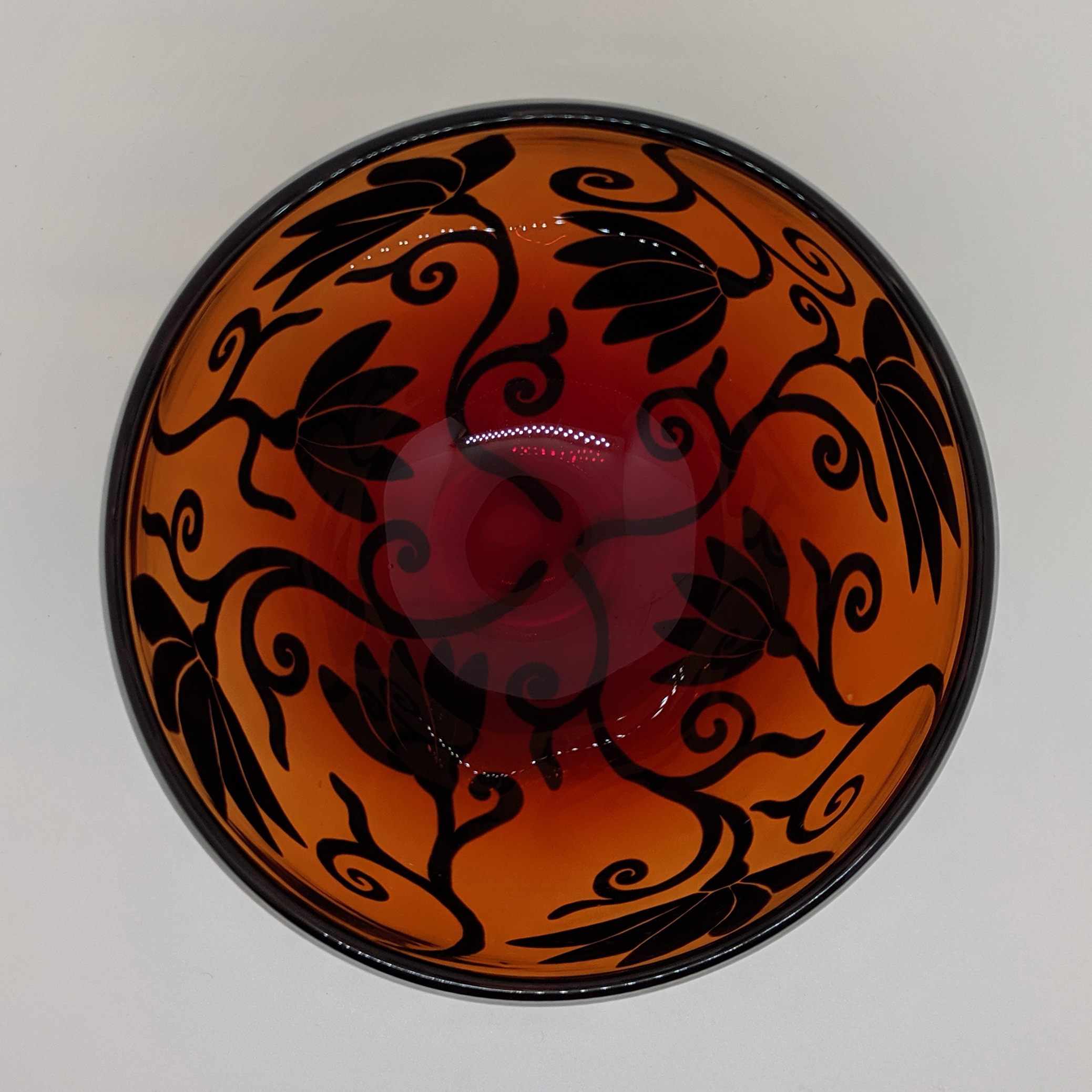 Large Graal Bowl (Red) by Naoko Takenouchi at The Avenue Gallery, a contemporary fine art gallery in Victoria, BC, Canada.