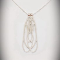 Dragonfly Double Wing Necklace by Dorothee Rosen at The Avenue Gallery, a contemporary art gallery in Victoria BC., Canada