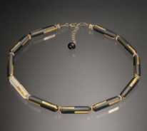 Gold Line Necklace (Black) by Minori Takagi at The Avenue Gallery, a contemporary fine art gallery in Victoria, BC, Canada.