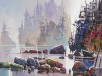 Beach on West Coast by Bi Yuan Cheng at The Avenue Gallery, a contemporary fine art gallery in Victoria, BC, Canada.