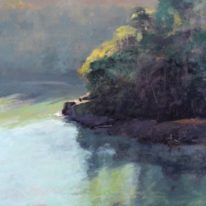 The Secret Dock by Maria Josenhans at The Avenue Gallery, a contemporary fine art gallery in Victoria, BC, Canada.