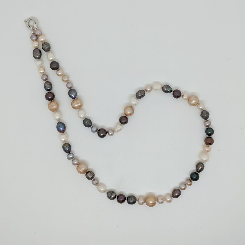 Mixed Freshwater Pearl Necklace by Val Nunns at The Avenue Gallery, a contemporary art gallery in Victoria, BC., Canada