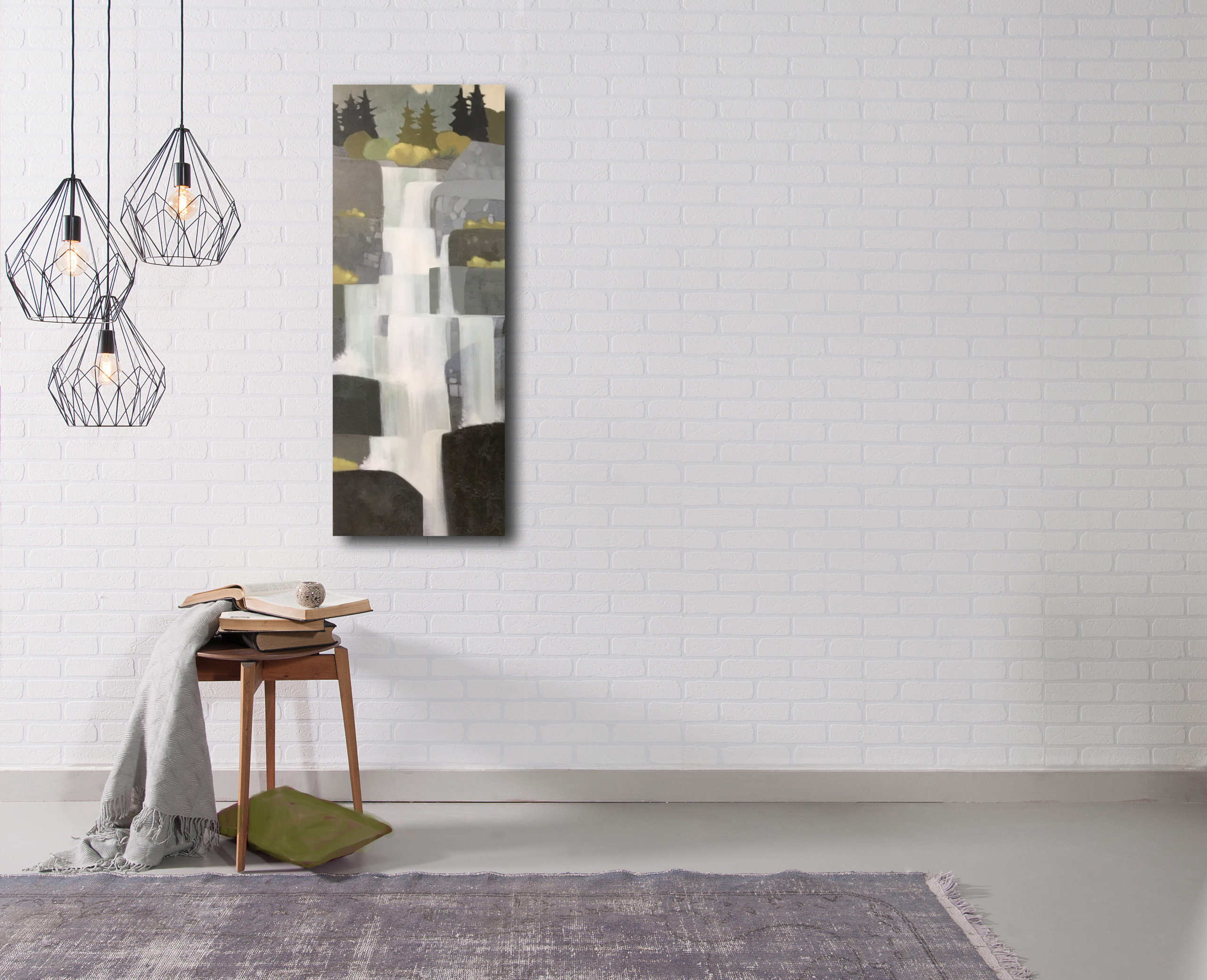 Woodland Waterfall by Lorna Dockstader at The Avenue Gallery, a contemporary fine art gallery in Victoria, BC, Canada.