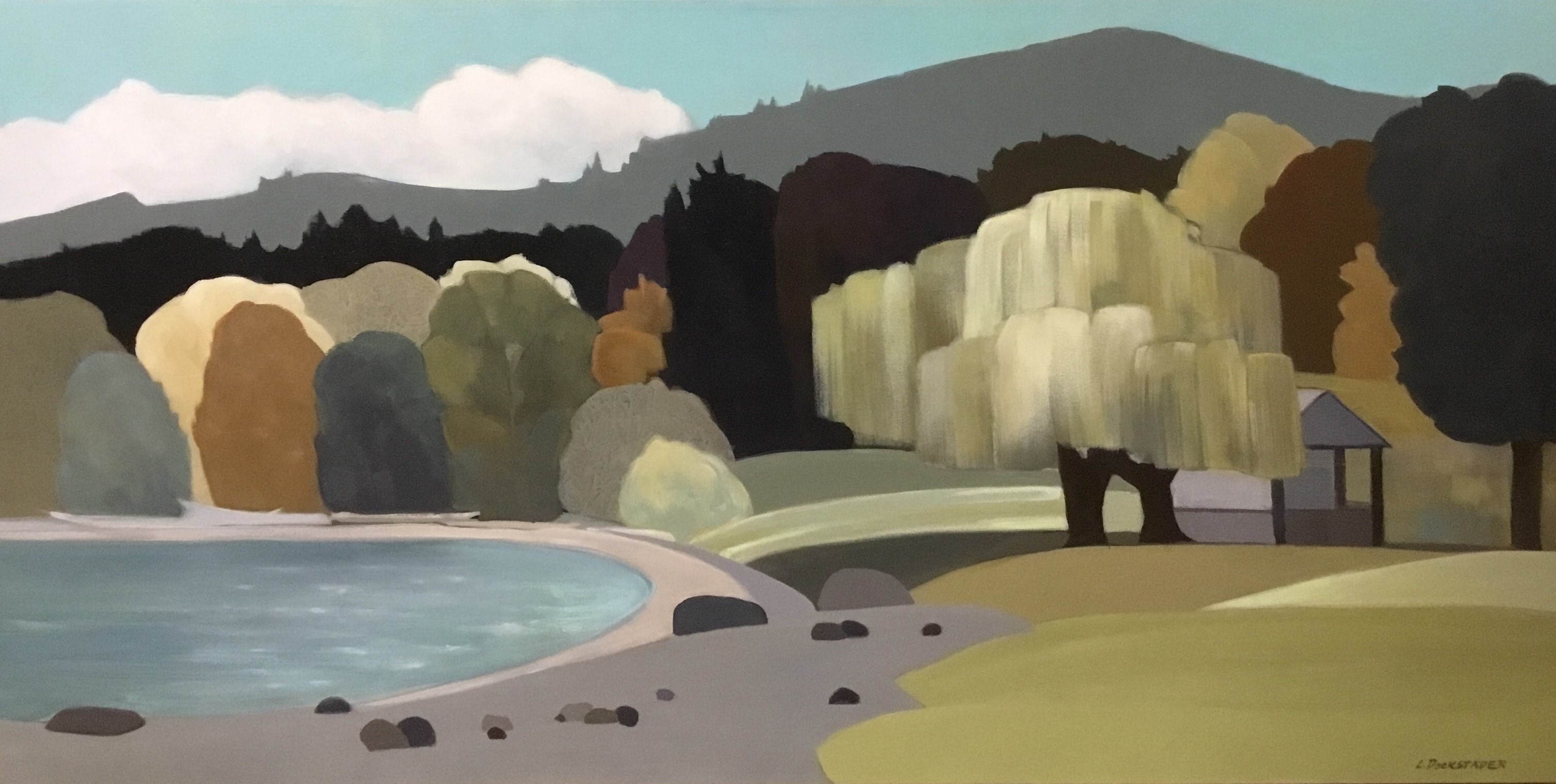 The Willow at Transfer Beach by Lorna Dockstader at The Avenue Gallery, a contemporary fine art gallery in Victoria, BC, Canada.