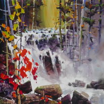 Water Fall by Bi Yuan Cheng at The Avenue Gallery, a contemporary fine art gallery in Victoria, BC, Canada.