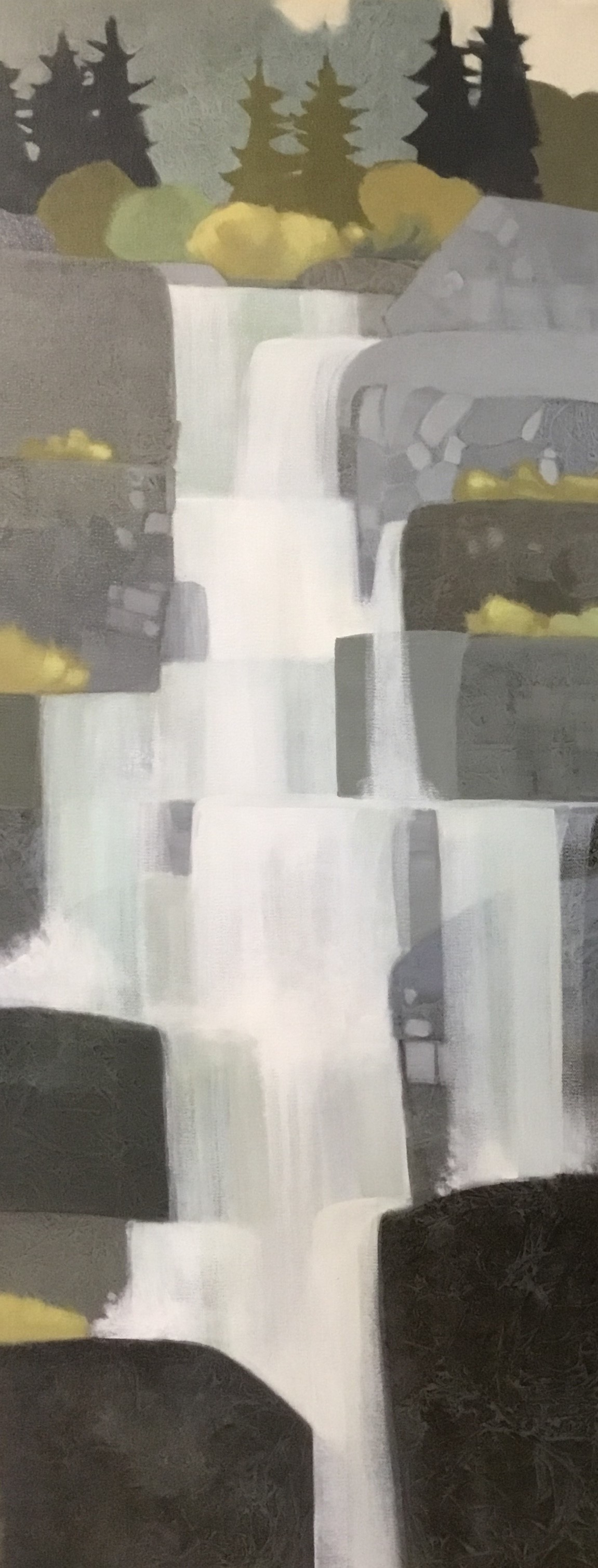 Woodland Waterfall by Lorna Dockstader at The Avenue Gallery, a contemporary fine art gallery in Victoria, BC, Canada.