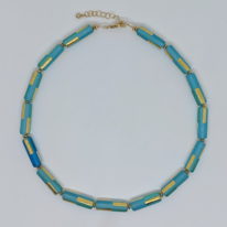 Gold Line Necklace (Blue) by Minori Takagi at The Avenue Gallery, a contemporary fine art gallery in Victoria, BC, Canada.