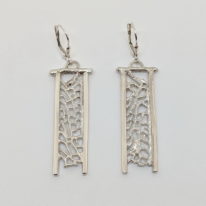 Web in Frame Earrings by Andrea Russell at The Avenue Gallery, a contemporary fine art gallery in Victoria, BC, Canada.