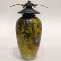 Medium Tall Vase with Top by Geoff Searle at The Avenue Gallery, a contemporary fine art gallery in Victoria, BC, Canada.