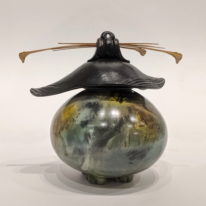 Small Round Vase with Top by Geoff Searle at The Avenue Gallery, a contemporary fine art gallery in Victoria, BC, Canada.