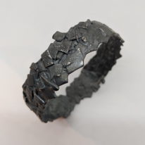 Oxidized Silver Bangle Bracelet by Barbara Adams at The Avenue Gallery, a contemporary fine art gallery in Victoria, BC, Canada.