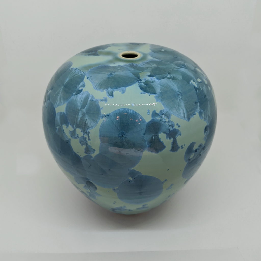 Green Bulb Vase #428 by Bill Boyd at The Avenue Gallery, a contemporary art gallery in Victoria BC., Canada