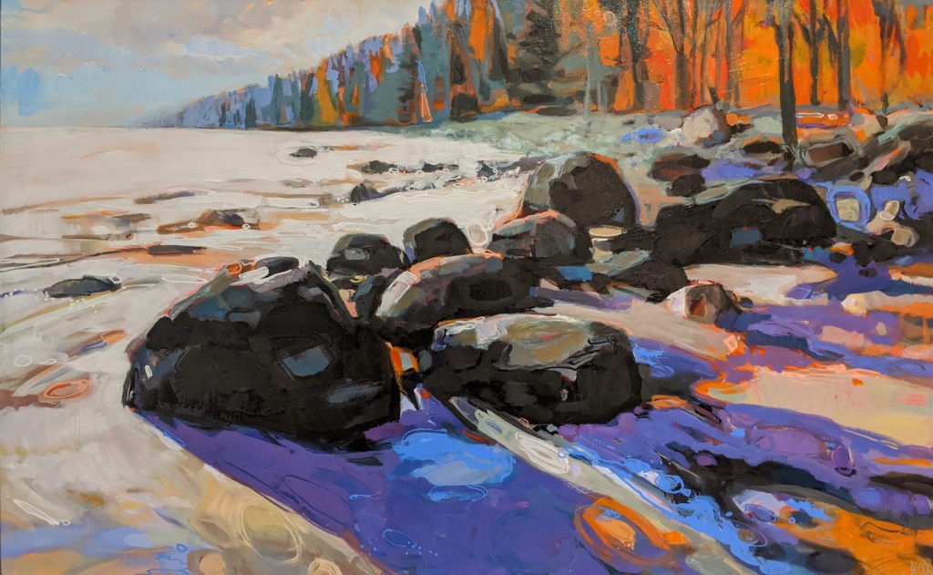 Sunset by Becky Holuk at The Avenue Gallery, a contemporary fine art gallery in Victoria, BC, Canada.