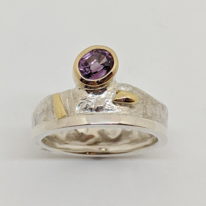 Silver, Gold & Sapphire Ring by Andrea Russell at The Avenue Gallery, a contemporary fine art gallery in Victoria, BC, Canada.