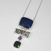 Inlay Spiral Pendant by Brenda Roy at The Avenue Gallery, a contemporary art gallery in Victoria BC, Canada.