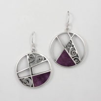 Inlay Spiral Earrings by Brenda Roy at The Avenue Gallery, a contemporary art gallery in Victoria BC., Canada